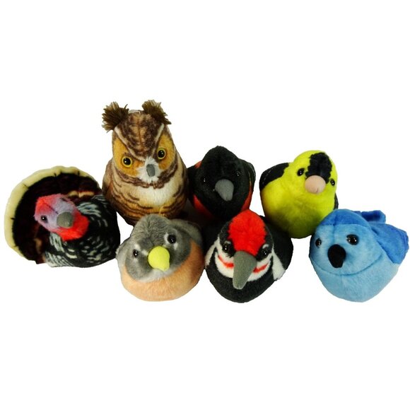 Wild Republic Other - Wild Republic Birds Plush Lot Turkey Owl Bluebird Goldfinch Robin